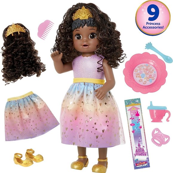 NEW Baby Alive Princess Ellie Grows Up Black Hair Doll 18" African American - Picture 7 of 16